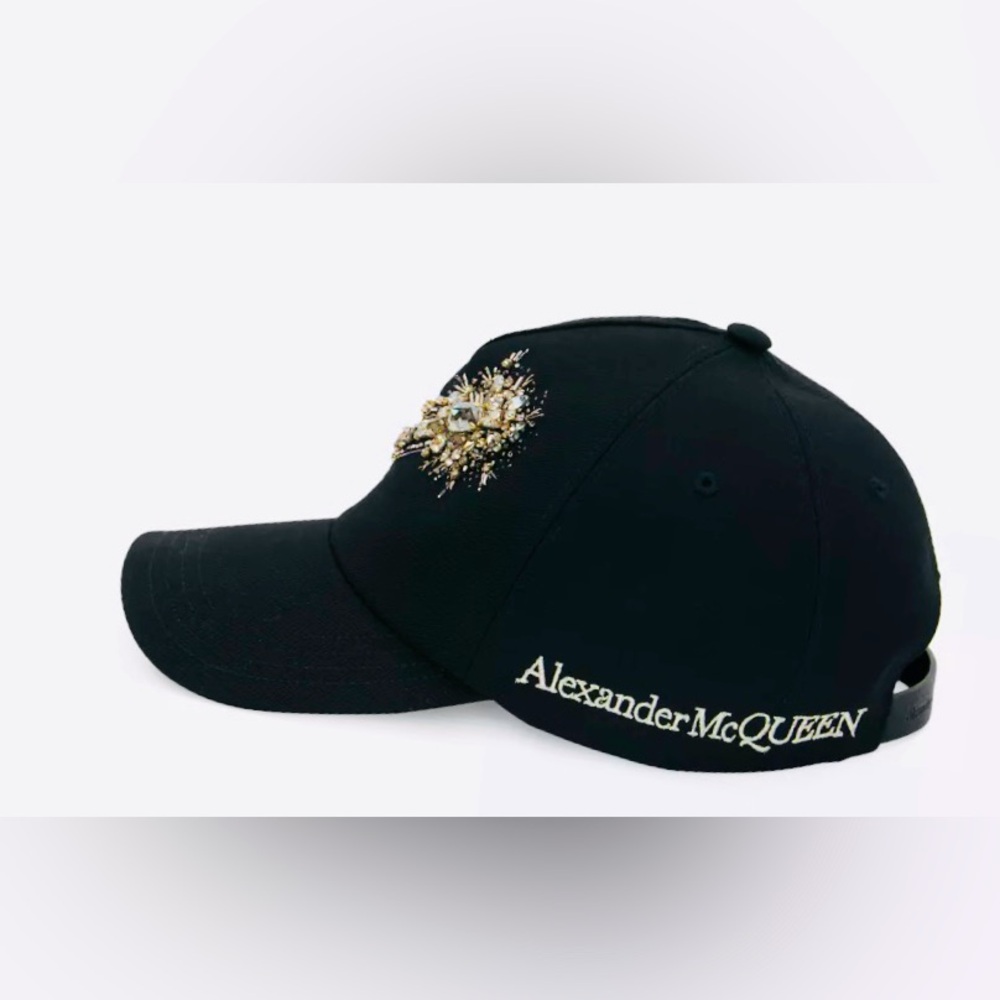 Alexander McQueen Astral Embellished Black Baseball Cap L (59cm)
